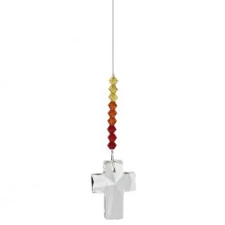 Woodstock Chimes Sunrise Crystal Cross Suncatcher