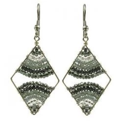UPAVIM Crafts Global Fair Trade Gifts Diamond Wire And Bead Earrings Handcrafted In Guatemala