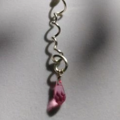 Dawn Welburn - Consignment Local Artisan Handmade Gifts Freeform Silver With Pink Crystal Necklace