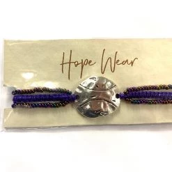 UPAVIM Crafts Global Fair Trade Gifts River Medallion 3-Strand Beaded Bracelet Handcrafted In Guatemala