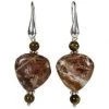 UPAVIM Crafts Soft Triangle Earthtone Stone And Bead Earrings Handcrafted In Guatemala Global Fair Trade Gifts