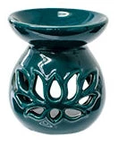 Kheops International Teal Lotus Ceramic Oil Burner Fragrance Oils & Diffusers