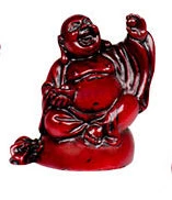 Kheops International 2" Redstone Buddha Figurines (Safe Travels, Prosperity, Love, Spiritual Journey, Happy Home, And Long Life)
