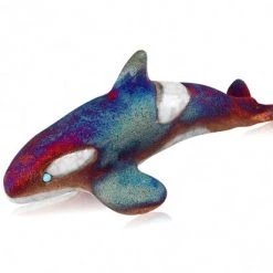 Raku Potteryworks Orca Medallion Magnet From Raku Pottery