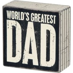 Primitives By Kathy World's Greatest Dad Box Sign Box Signs