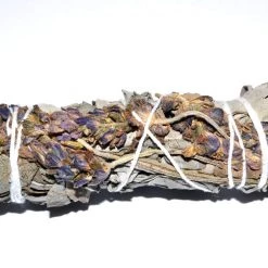New Age Imports White Sage & Purple "Royal" Lavender Flower Smudge Stick Smudging Tools & Accessories