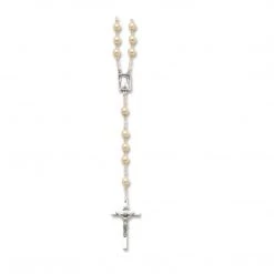 Cathedral Arts Pearl Beads Rosary In Gift Box