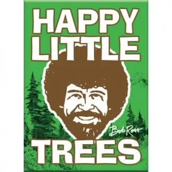 NMR Happy Little Trees Bob Ross Flat Magnet
