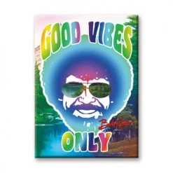 NMR Good Vibes Only Bob Ross Flat Magnet