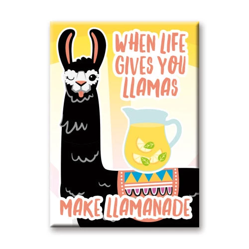 NMR When Life Gives You Llamas Make Llamanade Llama Flat Magnet 3 NMR When Life Gives You Llamas Make Llamanade Llama Flat Magnet
