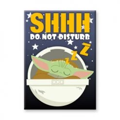 NMR SHHH Do Not Disturb The Child Sleeping Mandalorian Star Wars Flat Magnet